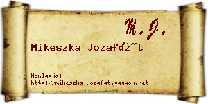 Mikeszka Jozafát névjegykártya
