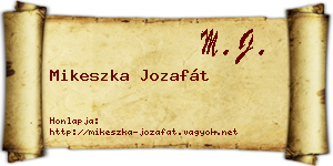 Mikeszka Jozafát névjegykártya